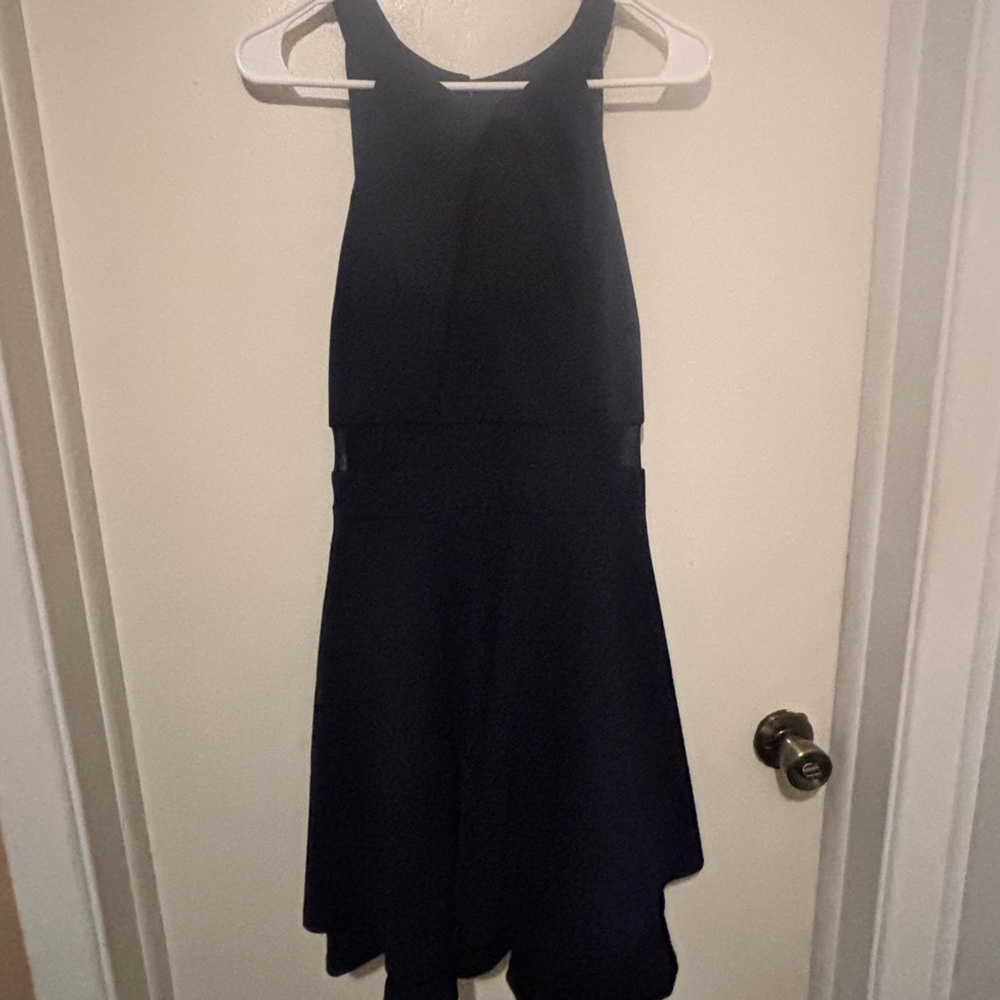 Emerald Sundae Navy Halter Fit & Flare Dress - Picture 3 of 4